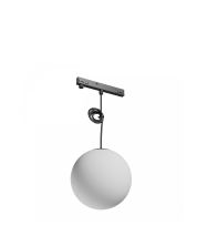 LED bolhanglamp voor smalle rail 7W K3000 48V Ø100 mm Zwart