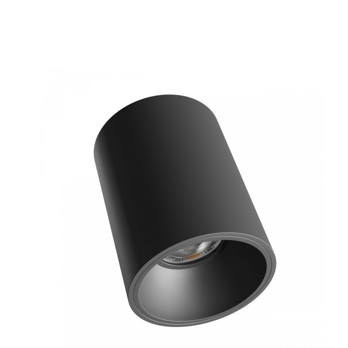 LED-opbouwspot rond 10W 4000K IP44 UGR<19 Ø75×100 mm – zwart
