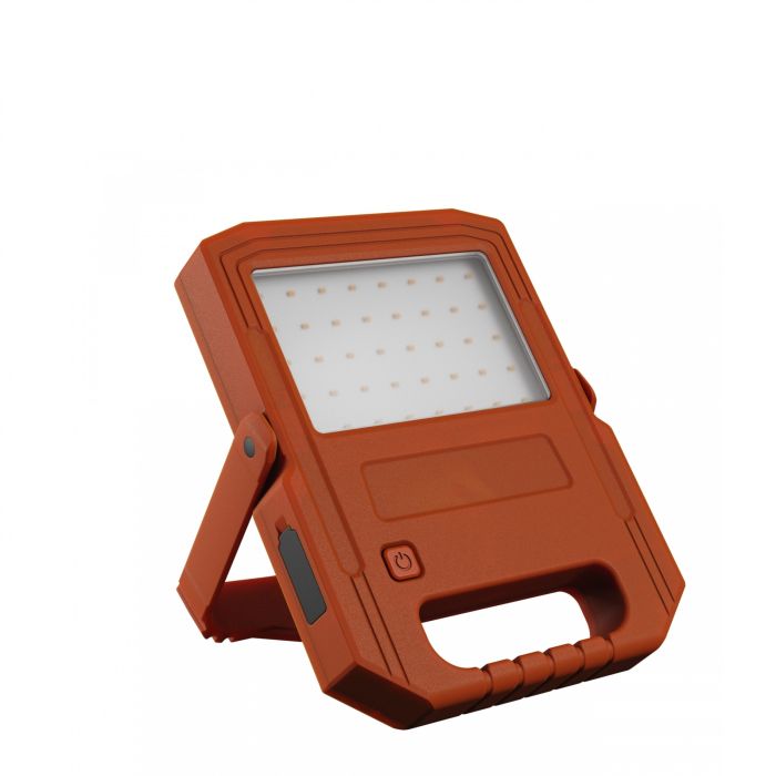 LED Bouwlamp 10W 100 lm/W IP54 – koud wit – oranje