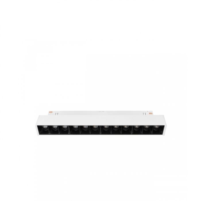 LED rasterarmatuur voor rail 12W CCT 48V 220 mm dimbaar Wit