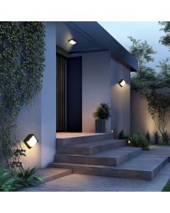 LED Buitenwandlamp Vierkant 10W CCT IP65 Zwart