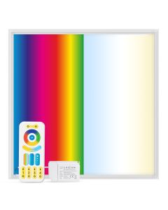 LED Paneel 62x62 cm | 40W | RGB+CCT 3000K-6000K | Dimbaar | Afstandsbediening