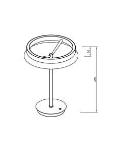 LED Tafellamp Ø33 cm | 24W | 2400 Lumen | CRI90 | CCT 2700K-4000K | Wit