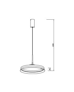 LED Hanglamp Ring Ø50 cm | 50W | 5500 Lumen | CRI90 | CCT 2700K-4000K | Zwart