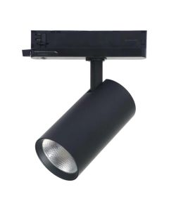 3-Fase LED Railspot 30W | CCT 3000K-4000K-6000K | CRI90 | 24° | Ø80 mm | Zwart