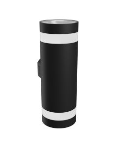 LED Gevellamp Rond met Lichtring 18W CCT IP54 Zwart