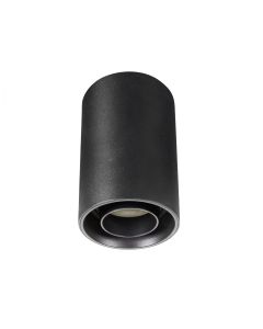 Opbouwspot GU10 – rond – zwart – kantelbaar – IP20 – 80×130 mm – zonder lichtbron
