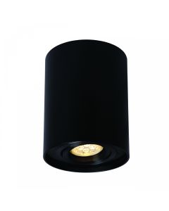 Opbouwspot GU10 – rond – zwart – kantelbaar – IP20 – 94×125 mm – zonder lichtbron