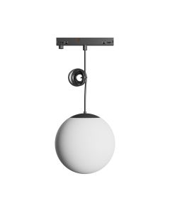 LED bolhanglamp voor smalle rail 7W K3000 48V Ø100 mm Zwart