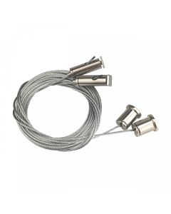 Universele ophangset met gegalvaniseerde staalkabel 3 m – 2 stuks – Zilver