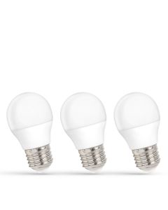 LED E27 druppellamp 3-pack 6W K3000 490lm