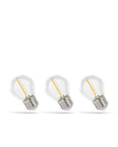 LED E27 G45 kogellamp 3-pack 1W K2700 60lm
