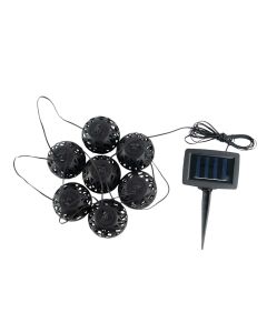 Solar LED lichtslinger met 7 lampionnen – warm wit 1800K, 4,8m, IP44 waterbestendig, oplaadbaar