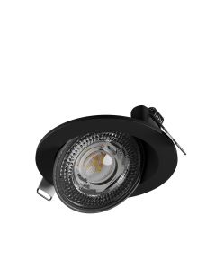 LED-inbouwspot rond kantelbaar 6,5W CCT IP20 Ø105 mm – zaagmaat Ø90 mm – zwart