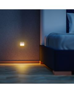 LED Nachtlampje Lumina Pop RGBW met bewegingssensor USB-C – Wit – 2 stuks