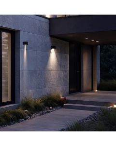 Solar LED Wandlamp 2,5W K3000 135 Lumen IP44 Zwart
