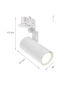 3-Fase Railspot GU10 Wit – 56,5×121×172 mm