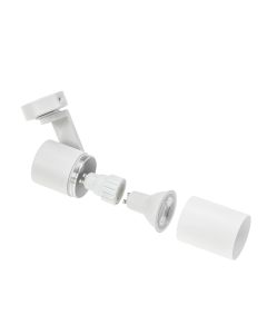 Opbouwspot GU10 – wit – IP20 – 56×120×117 mm – zonder lichtbron