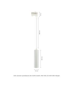 3-Fase Rail Hanglamp GU10 – wit