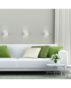 G9-wandlamp ovaal wit met goudkleurige rand IP20