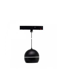 LED bolhanglamp met ring voor rail 10W K3000 48V Ø90 mm Zwart