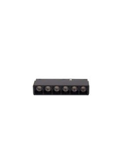 LED rasterarmatuur voor rail 6W K2700 48V 110 mm Zwart