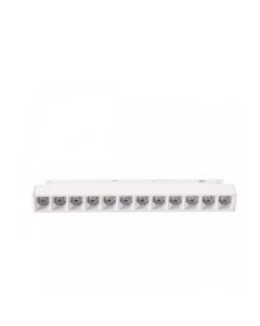 LED rasterarmatuur voor rail 12W K2700 48V 220 mm Wit