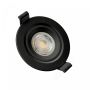 Inbouwspot GU10 – rond – zwart – kantelbaar – IP20 – Ø90×26 mm – zonder lichtbron