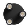 Opbouwspot GU10 3-voudig – rond – zwart – IP20 – 220×134 mm – zonder lichtbron – foto 4
