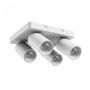 Opbouwspot GU10 4-voudig – vierkant – wit – IP20 – 220×220×134 mm – zonder lichtbron