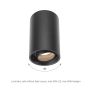 Opbouwspot GU10 – rond – zwart – kantelbaar – IP20 – 80×130 mm – zonder lichtbron – foto 3