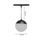 LED bolhanglamp voor rail 6W CCT 48V Ø100 mm dimbaar Zwart – foto 7