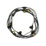 Lichtsnoer 5 meter met 10× E27-fitting – IP44 – zwart – zonder lampen