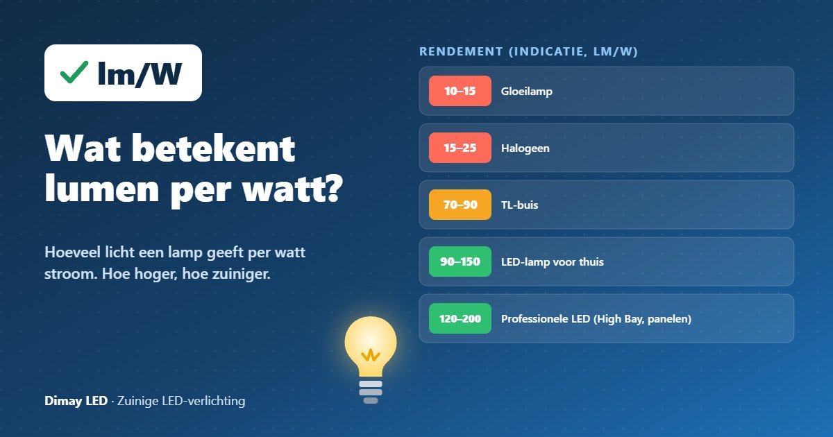 Infographic: Wat betekent lumen per watt?