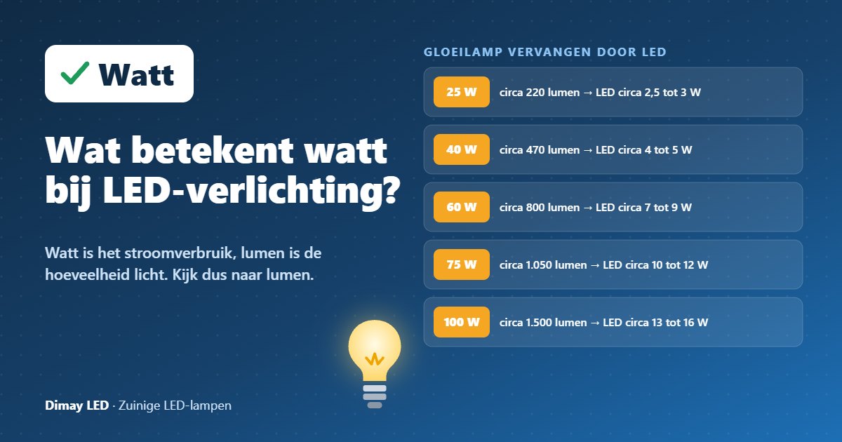 Infographic: Wat betekent watt bij LED-verlichting?